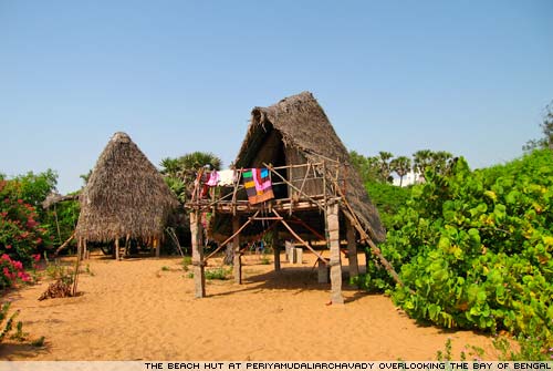 The beach hut at Auroville