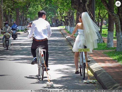 Just married in Hue