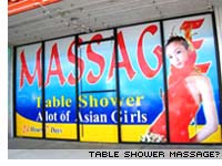 Table shower massage?